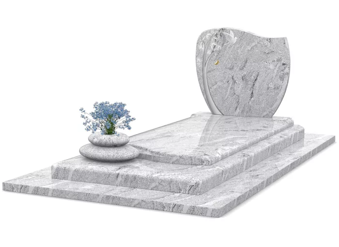 Monuent Funéraire En Granit Blanc Tiger White