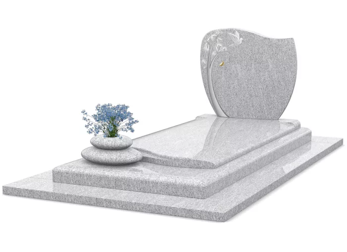 Monument Funéraire En Granit Blanc Viscont White