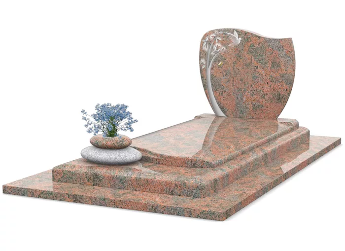 Monument Funéraire En Granit Orange Cachemire