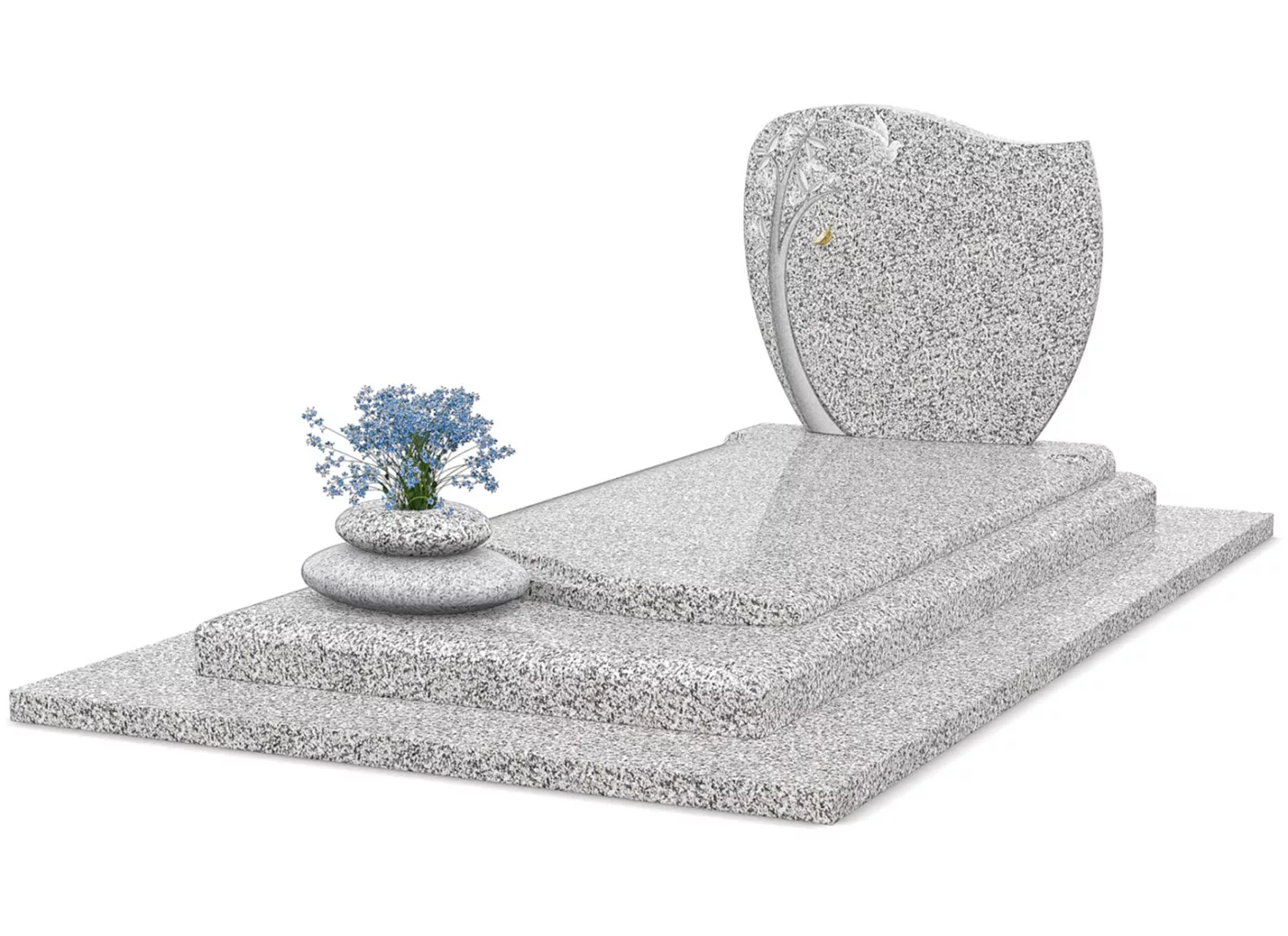Monument Funéraire En Granite Blanc Blanc Cervin