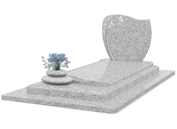 Monument Funéraire En Granite Blanc Blanc Cervin