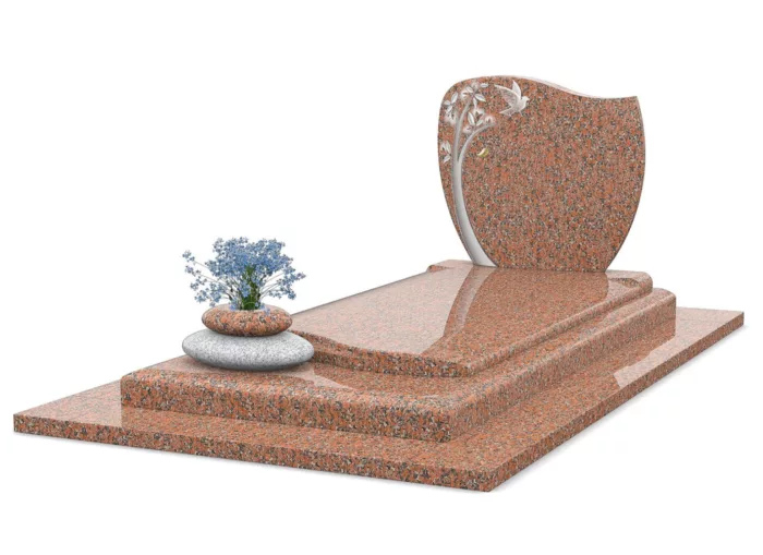 pierre tombale en granit rose karina