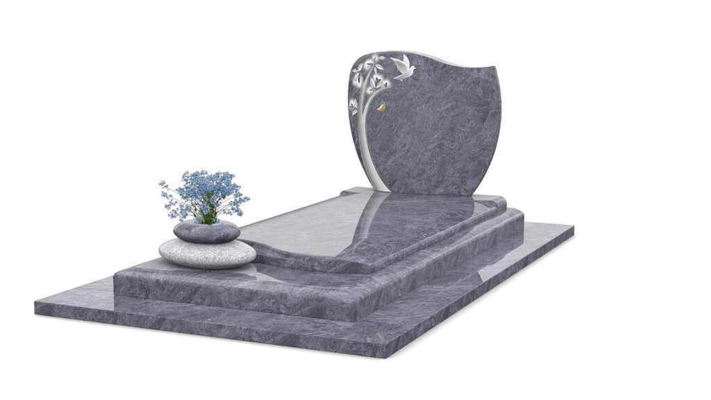 Tendance pierre tombale en granit bleu
