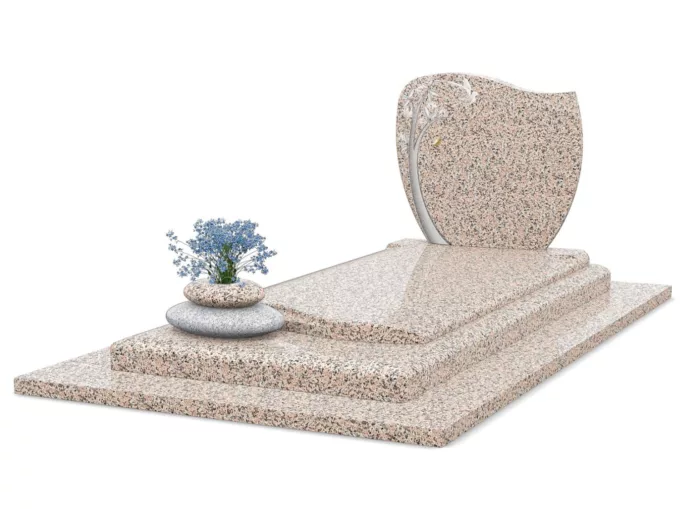 pierre tombale en granit Rose Levant