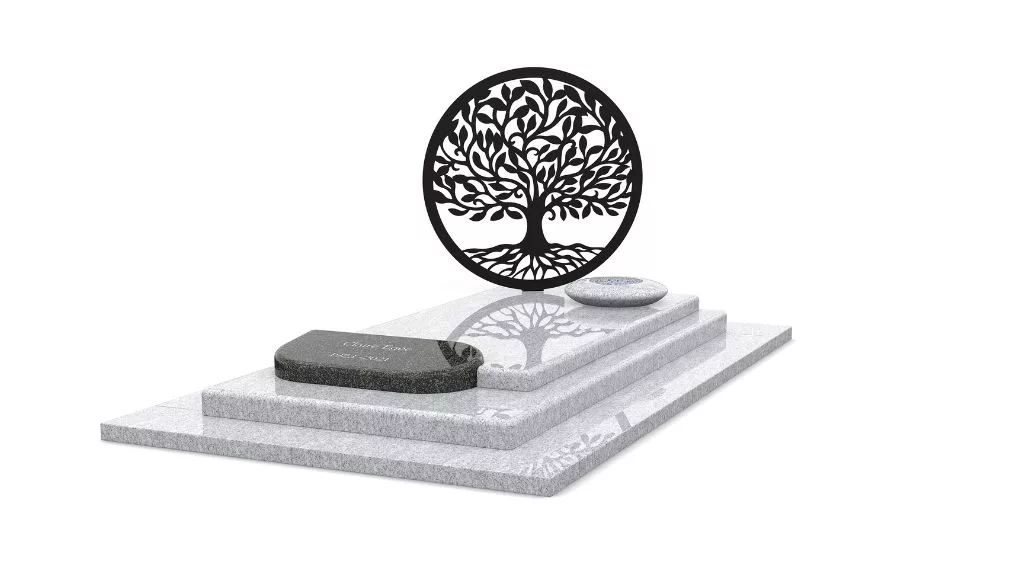 pierre tombale stele arbre