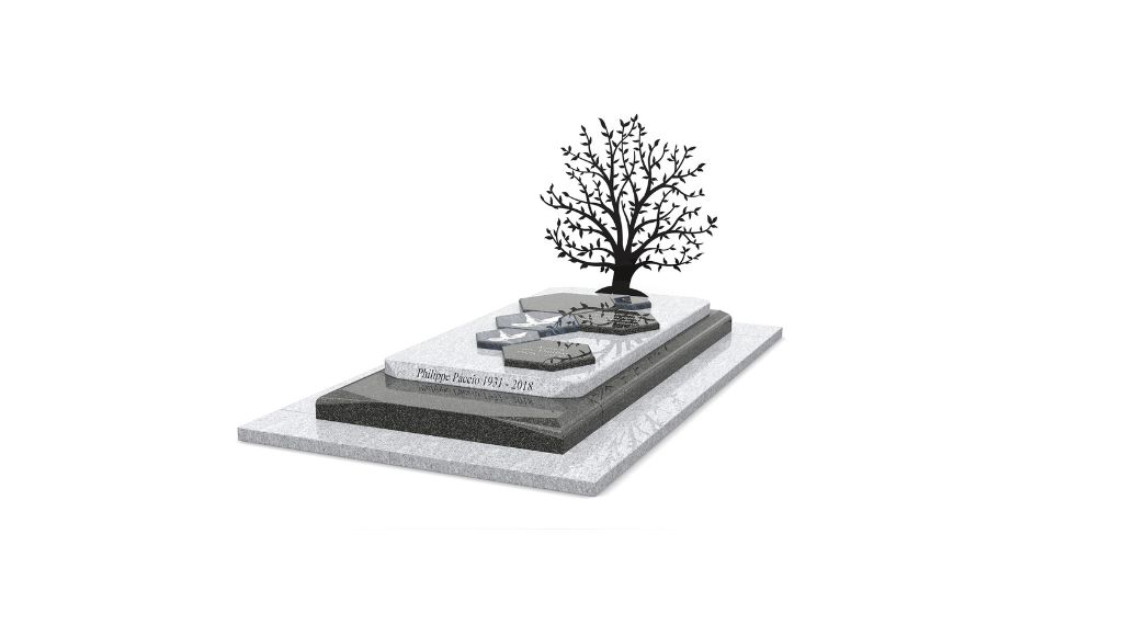 stele acier arbre de vie pour pierre tombale gpg 468i
