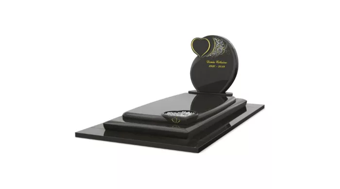 pierre tombale granit noir gpg 326