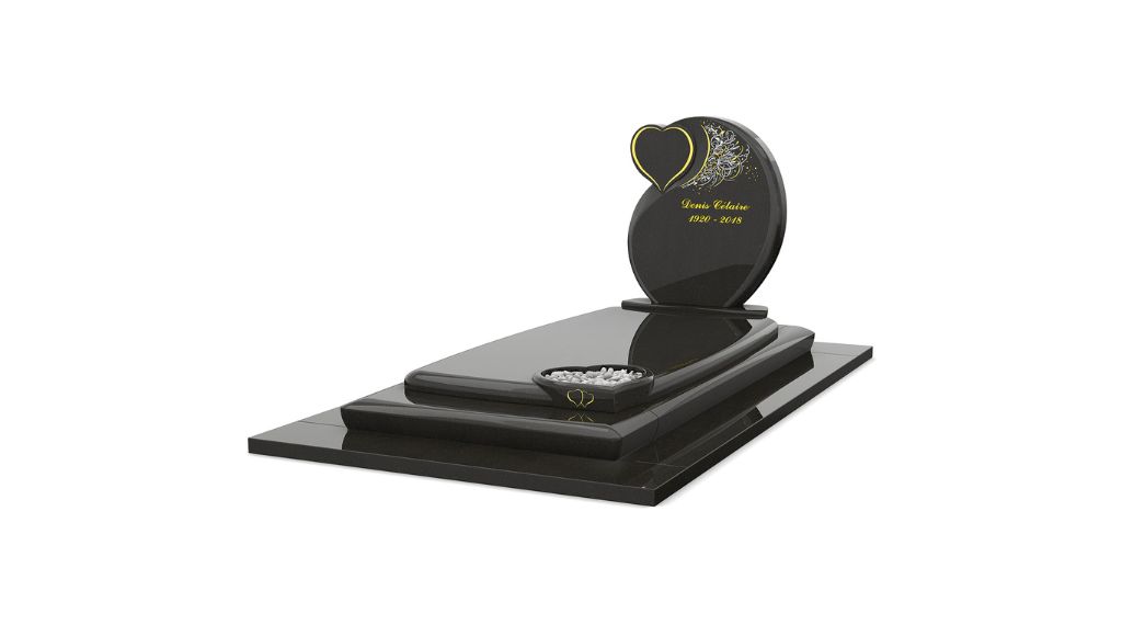 pierre tombale granit noir gpg 326