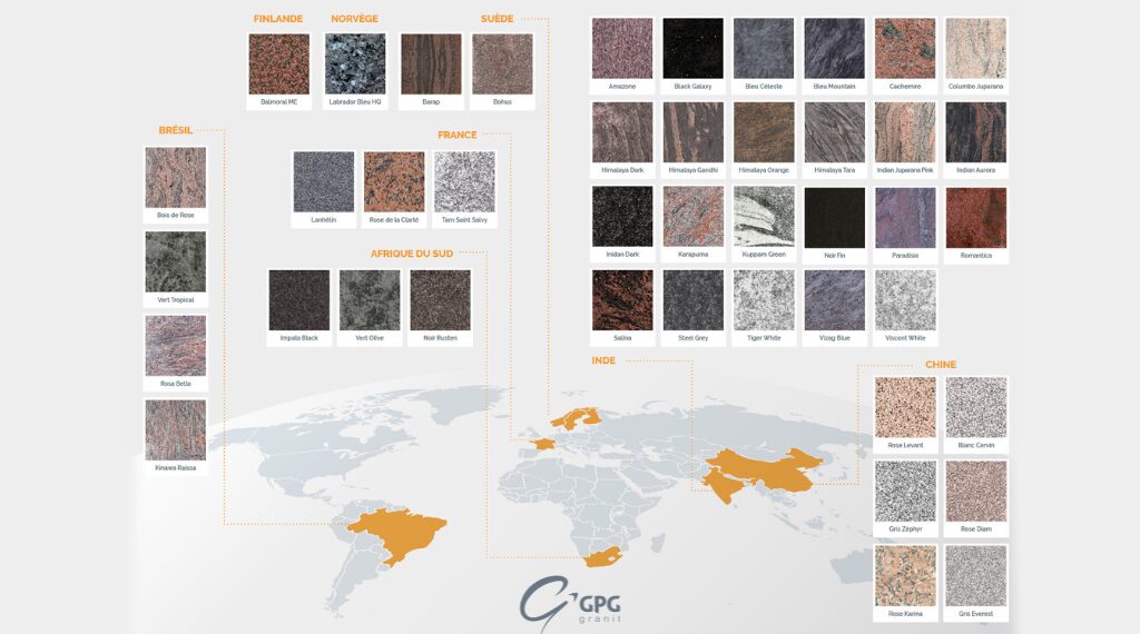 carte de nos granits gpg granit