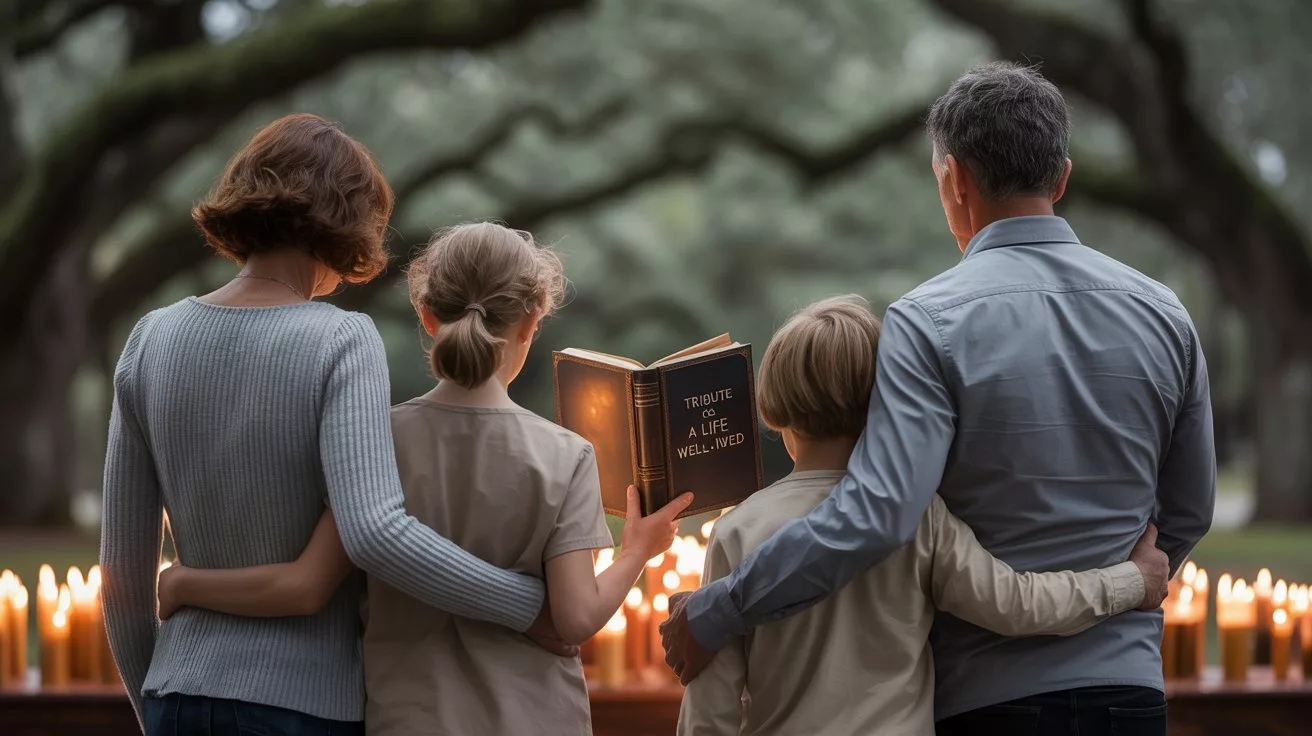 Famille unie pendant une veillée mortuaire