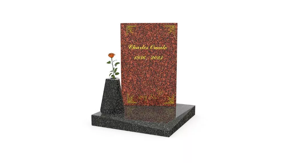 monument cineraire gpg978 rouge et noir